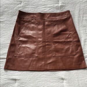 NWT LOFT Brown A-Line Mini Skirt for Night Out